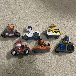 Paw patrol vehicles and action figures